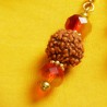 Ohrringe aus Rudraksha und Glas