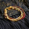 Armband aus Granat, Citrin, Landschaftsjaspis und Holz
