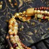 Armband aus Granat, Citrin, Landschaftsjaspis und Holz