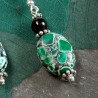 Ohrringe aus Mosaiksteinen und Onyx