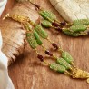 Schmuck-Set aus Glas und Granat