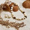 Schmuck-Set Tiger & Wood, Gesamtansicht von Halskette und Ohrringen