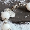 Armband Schneejade, Detailansicht vom Karabiner-Verschluß