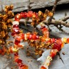 Lassokette Carneol, Detailansicht Carneolsplitter