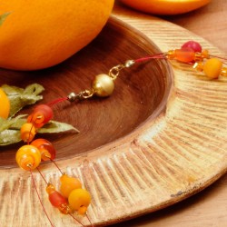 Halskette Achtung Orange!, Detailansicht Verschluss Halskette Achtung Orange!, Detailansicht Verschluss