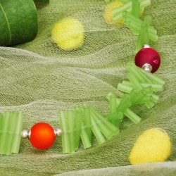 Halskette Spanischer Frühling, Detailansicht Kette vorn Halskette Spanischer Frühling, Detailansicht Kette vorn