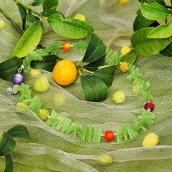 Halskette Spanischer Frühling, Gesamtansicht Halskette Spanischer Frühling, Gesamtansicht