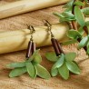Schmuck-Set Bambus, Detailansicht der Ohrringe