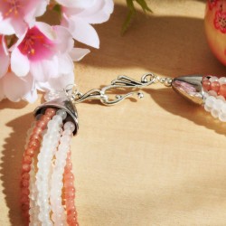 Halskette Hanami, Detailansicht vom Kettenverschluß Halskette Hanami, Detailansicht vom Kettenverschluß