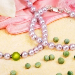 Schmuck-Set Prinzessin auf der Erbse, Nahaufnahme der Murano- und Glasperlen Schmuck-Set Prinzessin auf der Erbse, Nahaufnahme der Murano- und Glasperlen