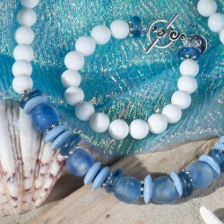 Schmuck-Set Yemayá, Detailansicht des Armbandes Schmuck-Set Yemayá, Detailansicht des Armbandes