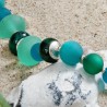 Halskette Aqua di Mare, Detailansicht der Polarisperlen links