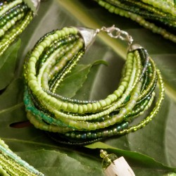 Schmuck-Set Regenwald, Detailansicht des Armbandes Schmuck-Set Regenwald, Detailansicht des Armbandes