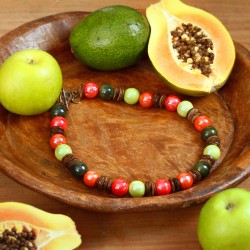 Halskette Äpfel & Papaya, Gesamtansicht