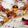 Schmuck-Set Die letzte Rose, Nahaufnahme der Glas-, Bleikristall- und Zuchtperlen