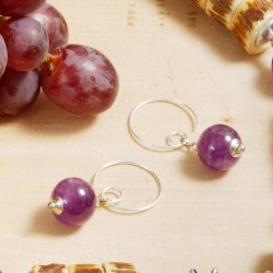 Schmuck-Set Weinlese, Detailansicht der Ohrringe