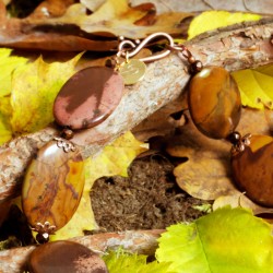 Halskette Herbstmelancholie, Detailansicht vom Kettenverschluß Halskette Herbstmelancholie, Detailansicht vom Kettenverschluß