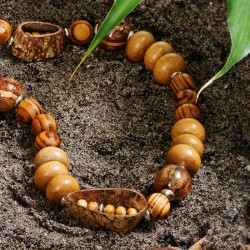 Schmuck-Set Dschungel, Detailansicht vom Vorderteil der Kette