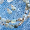 Schmuck-Set Eismeer, Detailansicht der Ohrringe und des Vorderteils der Halskette