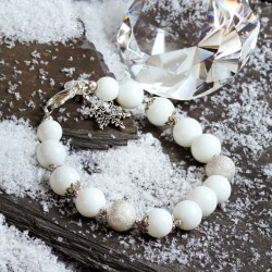 Armband Schneeweiß, Gesamtansicht Armband Schneeweiß, Gesamtansicht