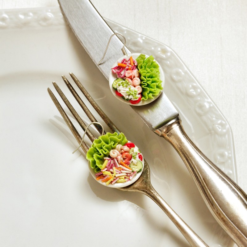 Ohrringe Eßt Salat!, Gesamtansicht
