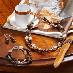 Schmuck-Set Cappucchino Bar, Gesamtansicht Schmuck-Set Cappucchino Bar, Gesamtansicht