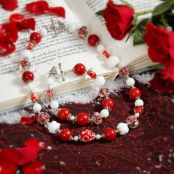 Schmuck-Set Schneeweißchen und Rosenrot, Gesamtansicht Schmuck-Set Schneeweißchen und Rosenrot, Gesamtansicht