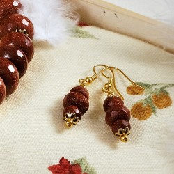 Schmuck-Set Goldmarie, Detailansicht der Ohrringe Schmuck-Set Goldmarie, Detailansicht der Ohrringe