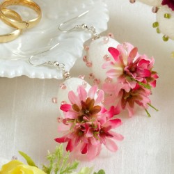 Schmuck-Set Floras Hochzeit, Detailansicht der Ohrringe