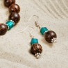 Schmuck-Set Palmen am Strand, Detailansicht der Ohrringe