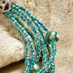 Armband Green Lagoon, Detailansicht rechte Seite Armband Green Lagoon, Detailansicht rechte Seite