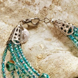 Armband Green Lagoon, Detailansicht vom Verschluß Armband Green Lagoon, Detailansicht vom Verschluß