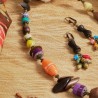 Schmuck-Set Iteso, Detailansicht von den Ohrringen und dem linken Teil der Halskette