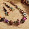 Schmuck-Set Iteso, Detailansicht von den Ohrringen und dem Vorderteil der Kette