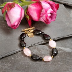 Armband Rosa Jade, Gesamtansicht Armband Rosa Jade, Gesamtansicht