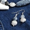 Schmuck-Set Blue, Detailansicht der Ohrringe