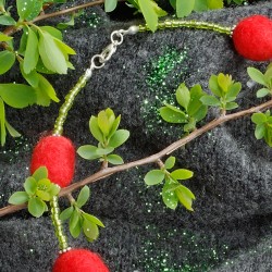 Halskette Red 'n Green, Detailansicht vom Kettenverschluß