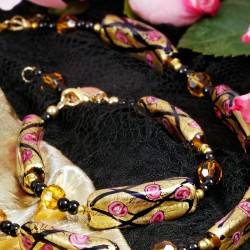 Schmuck-Set Nacht der Rosen, Detailansicht vom Armband Schmuck-Set Nacht der Rosen, Detailansicht vom Armband