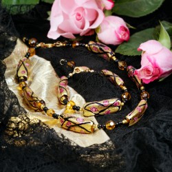 Schmuck-Set Nacht der Rosen, Gesamtansicht Schmuck-Set Nacht der Rosen, Gesamtansicht