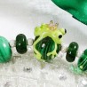 Halskette Froschkönig, Nahaufnahme Lampenperle "Frosch"