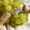 Schmuck-Set Bacchus tanzt, Detailansicht vom Kettenverschluß in Form eines versilberten Weinblatts