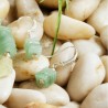 Schmuck-Set Najade, Detailansicht der Ohrringe aus Aventurin-Scheiben