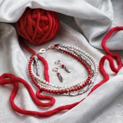 Schmuck-Set Ariadne, Gesamtansicht von Halskette und Ohrringen