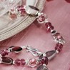 Schmuck-Set Lila Pause, Detailansicht vom Hakenverschluß am Armband und der Kette rechts