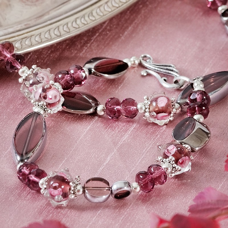 Schmuck-Set Lila Pause, Detailansicht vom Armband