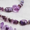 Schmuck-Set Annabell, Detailansicht der Türkis-Mosaikperlen in Armband und Halskette