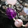 Armband Magie, Nahaufnahme der Amethyst-, Rosenquarz- und Botswana-Achatperlen