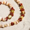 Schmuck-Set aus Perlmutt, Murano-Glas und Keramik