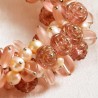 Armband English Rose, Nahaufnahme der Glas- und Zuchtperlen