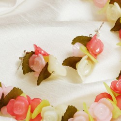 Schmuck-Set Röslein klein, Detailansicht der Ohrringe